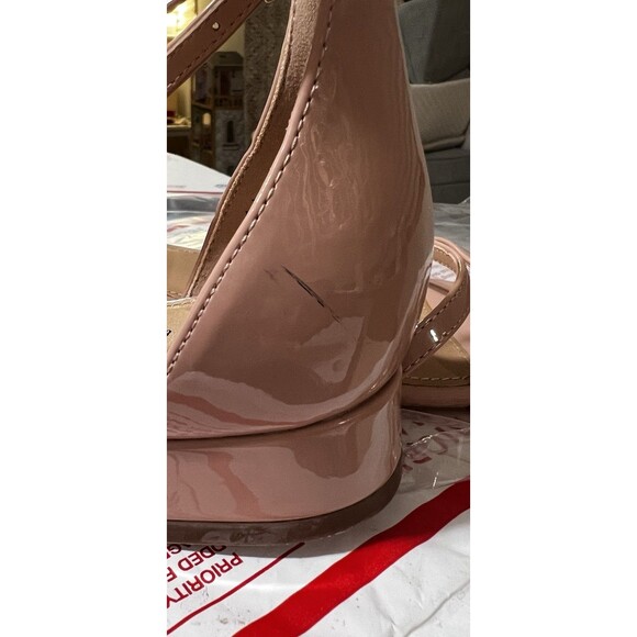 14th & Union Jemma Sandals Pink Patent Leather Pink Ankle Strap - Picture 3 of 9